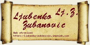 Ljubenko Zubanović vizit kartica